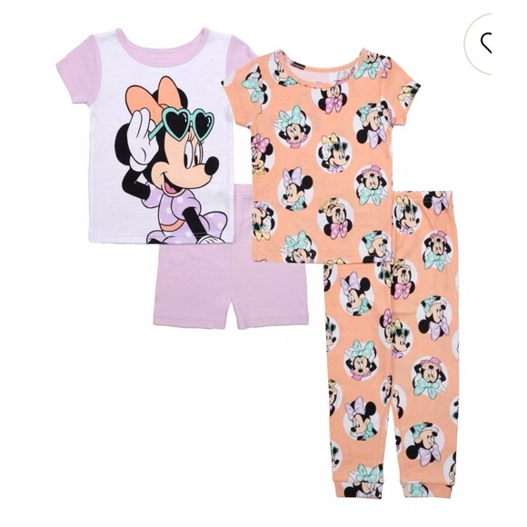 Disney Other - Disney Minnie Mouse 4 piece pajama set size 12 months NWT